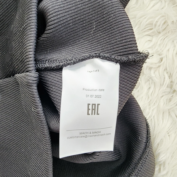 MACH & MACH MINI BLACK DRESS CRYSTAL BOW APPLIQUE SIZE EXTRA SMALL - Picture 9 of 16